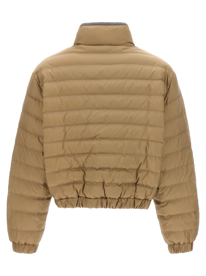 Monile Detail Down Jacket Giacche Beige