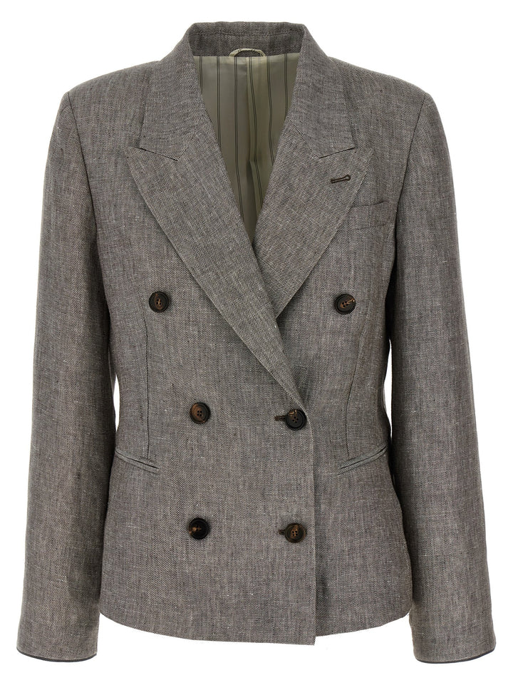 Double-Breasted Blazer Blazer And Suits Marrone