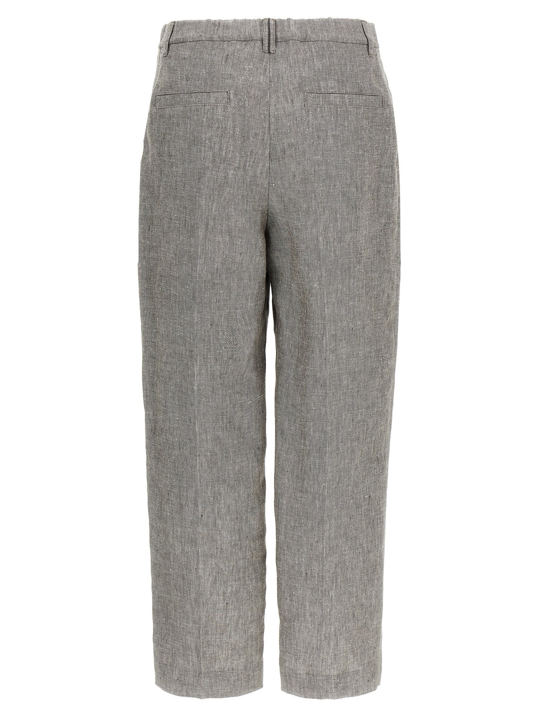 Pleat Pantaloni Marrone