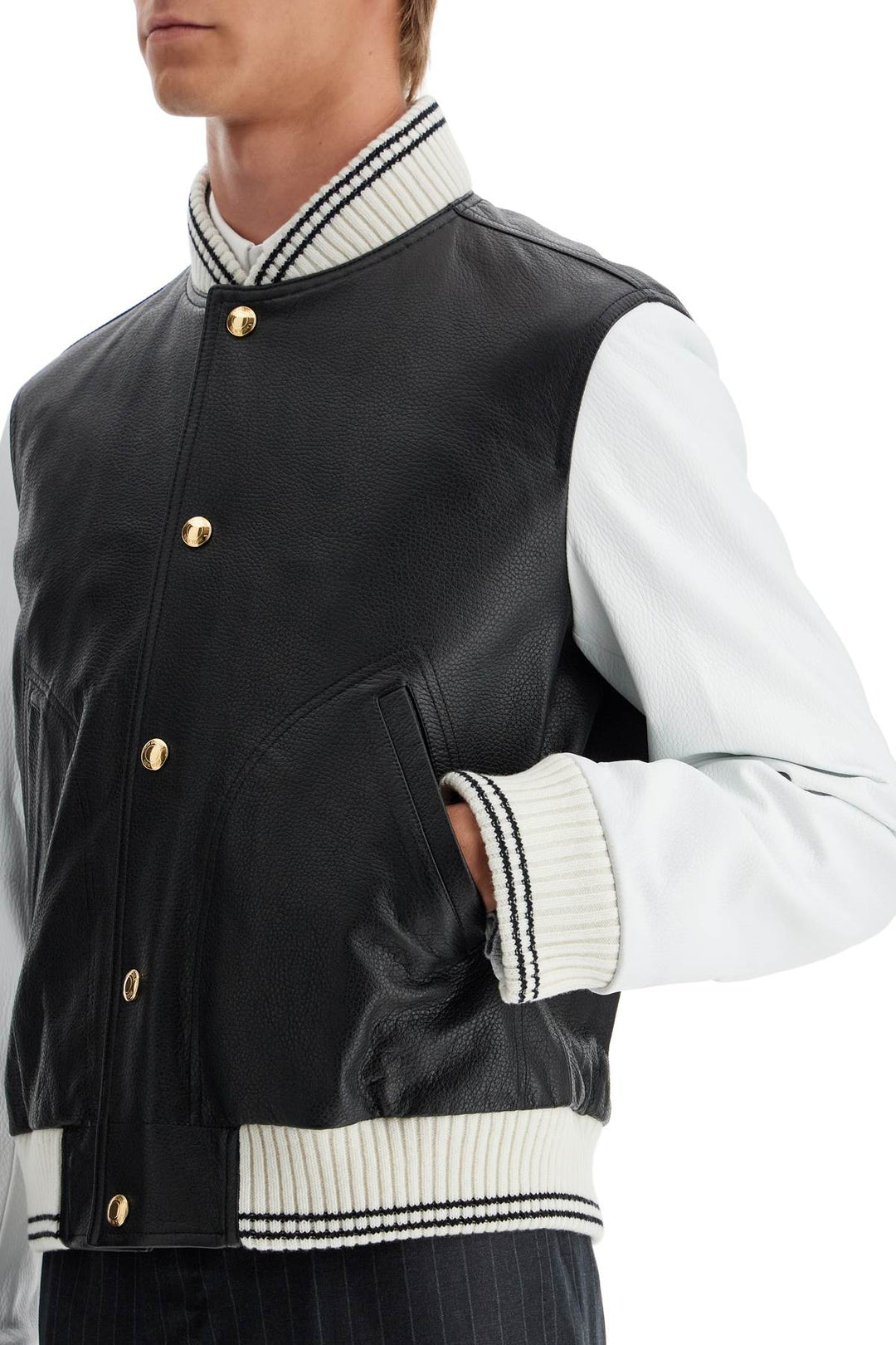 Bomber Varsity In Pelle