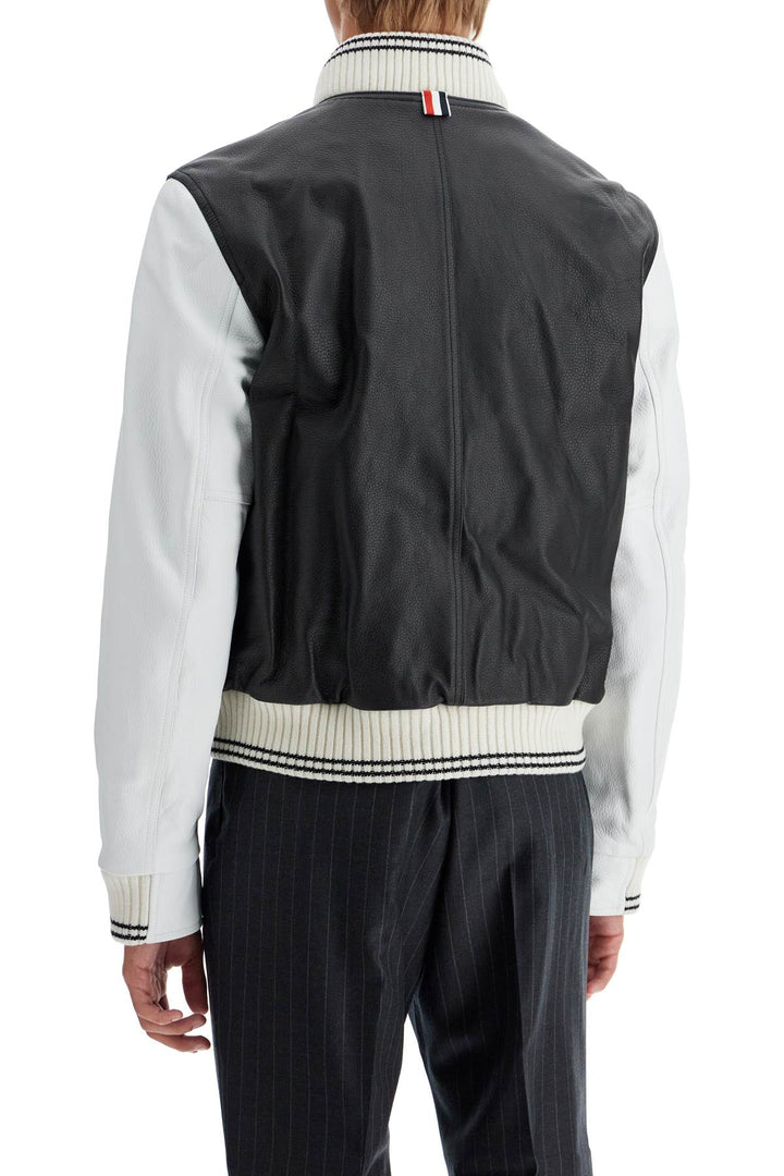 Bomber Varsity In Pelle