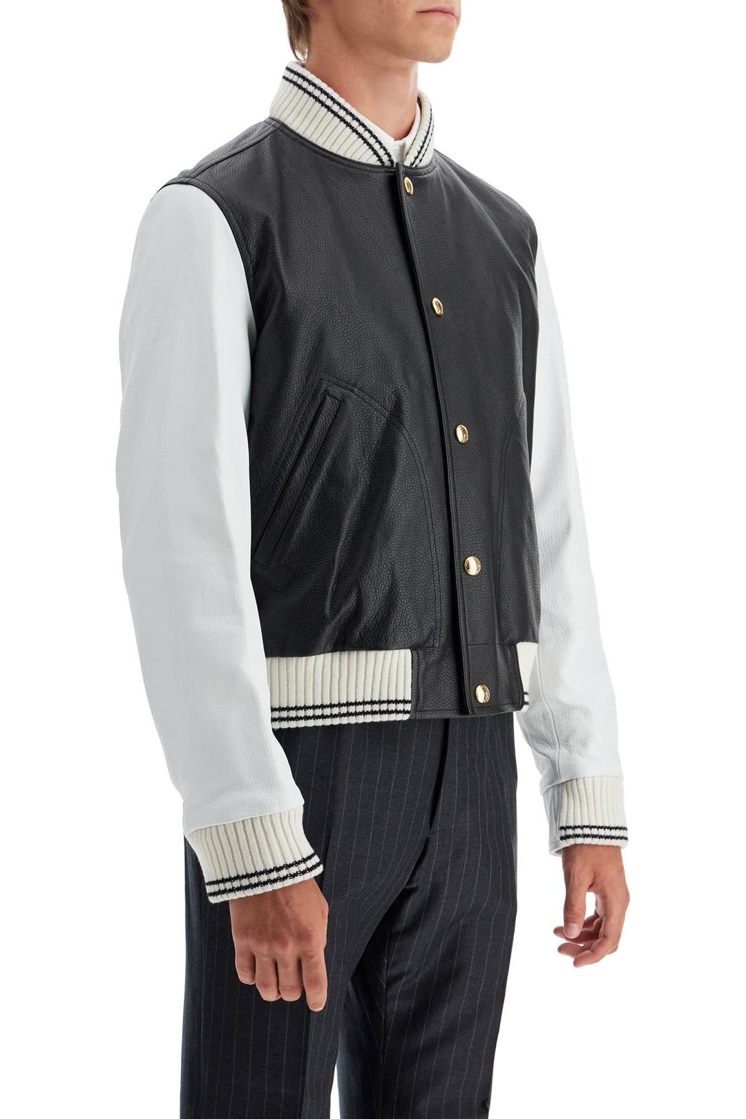 Bomber Varsity In Pelle