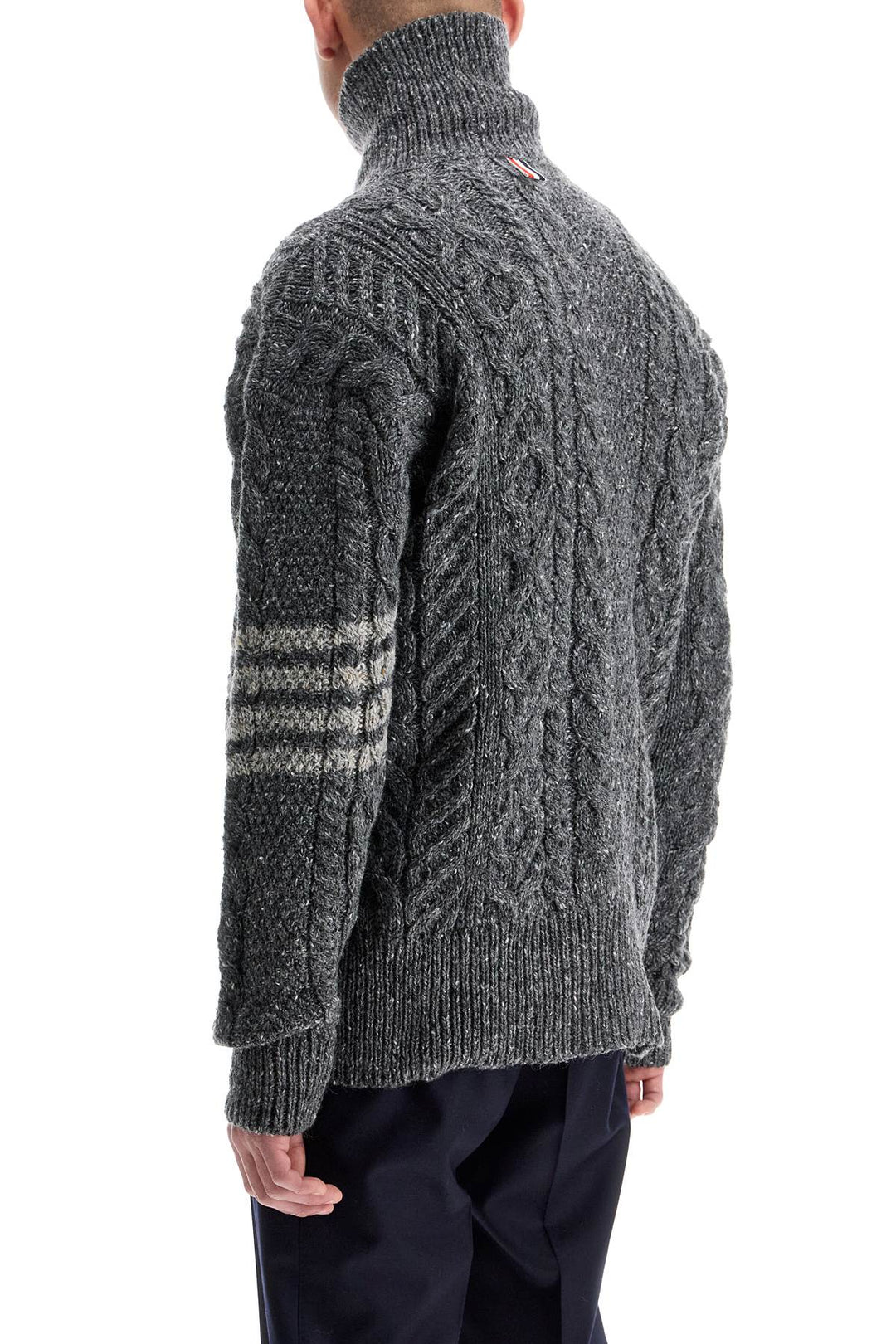 Cardigan 4 Bar In Mohair A Trecce