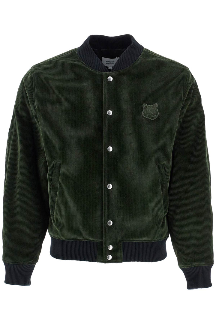 Bomber In Poliestere Verde Ranger Con Logo Ricamato