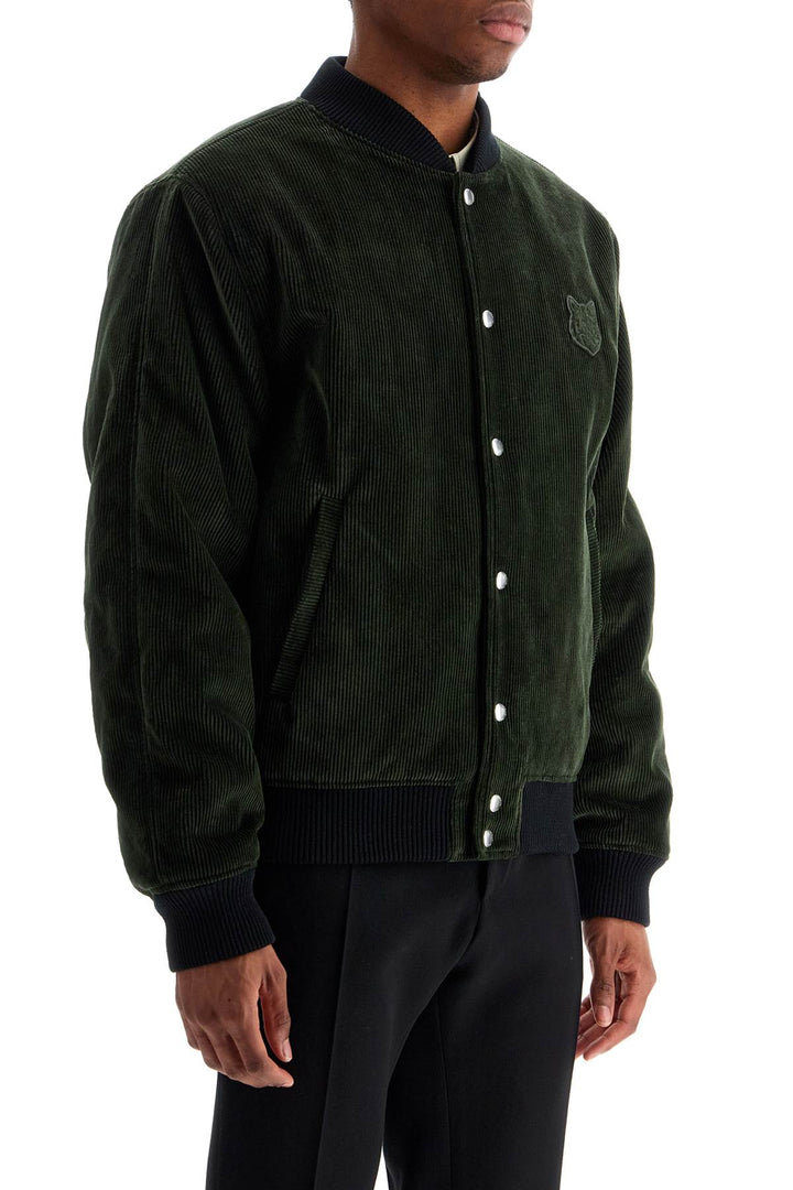 Bomber In Poliestere Verde Ranger Con Logo Ricamato