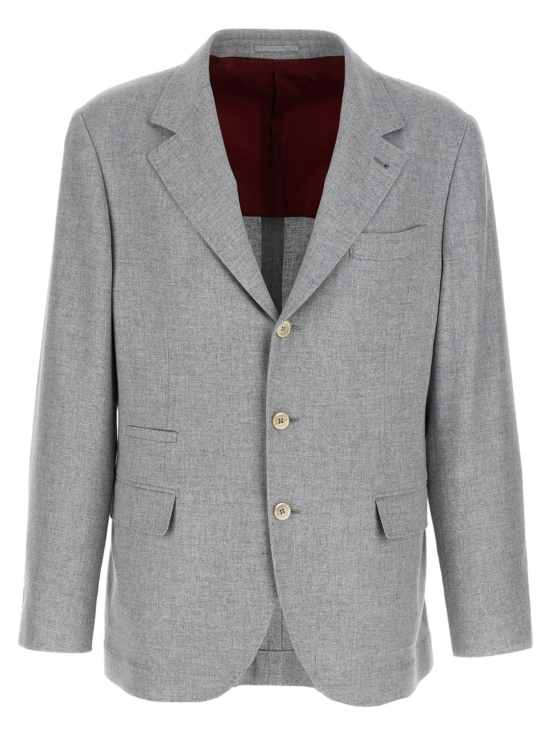 Single-Breasted Blazer Grigio