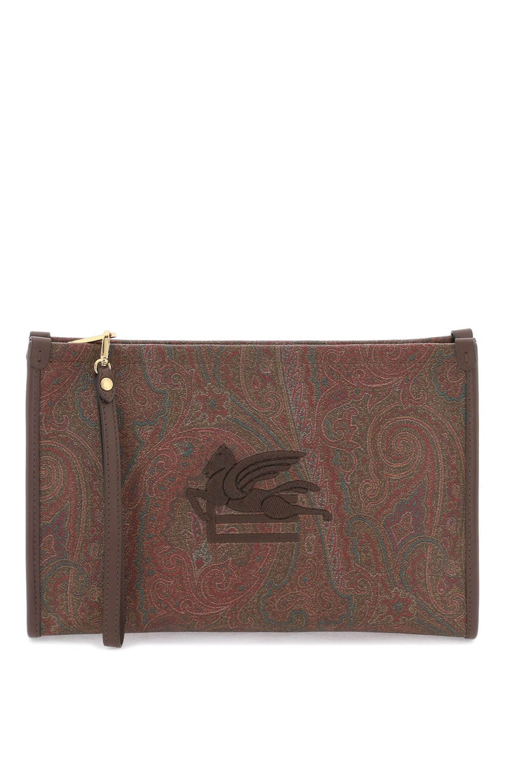 Pouch In Paisley Con Ricamo