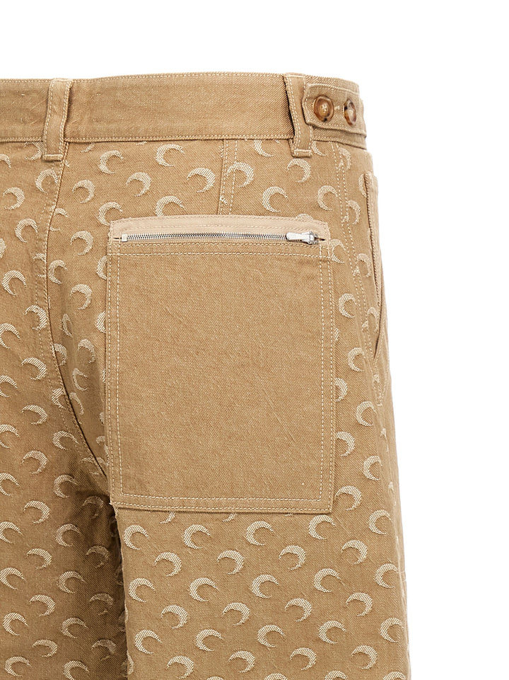 Moon Jacquard Jeans Beige