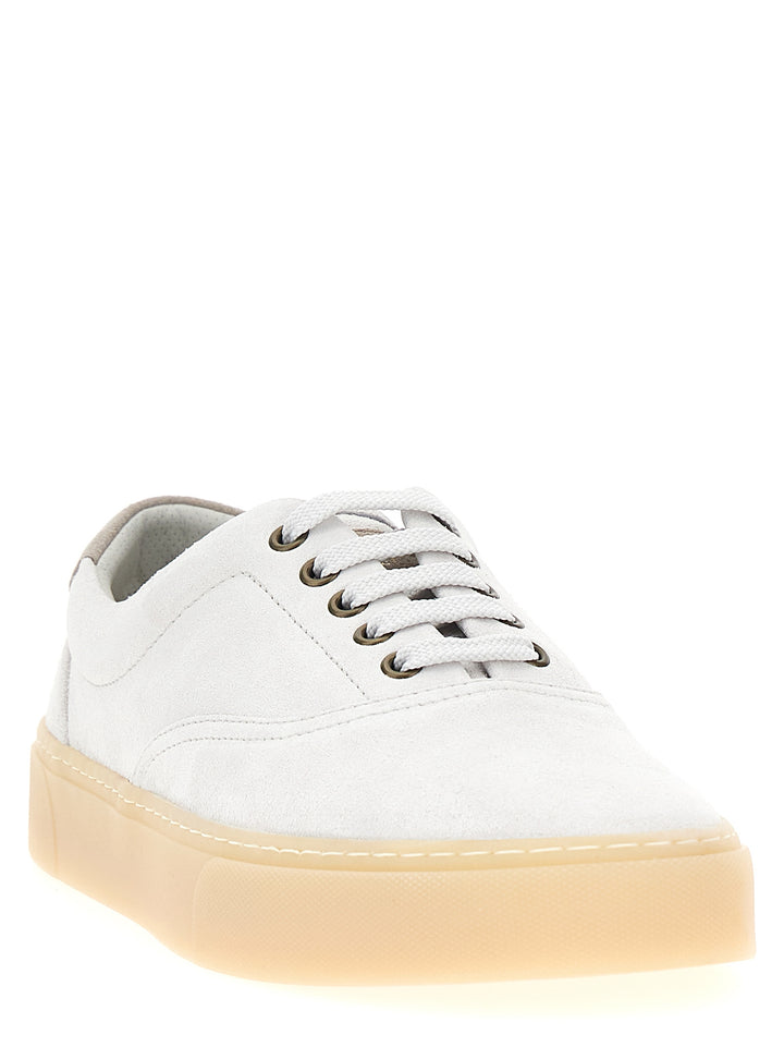 Leather Sneakers Bianco