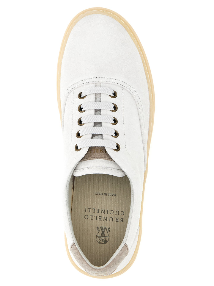 Leather Sneakers Bianco