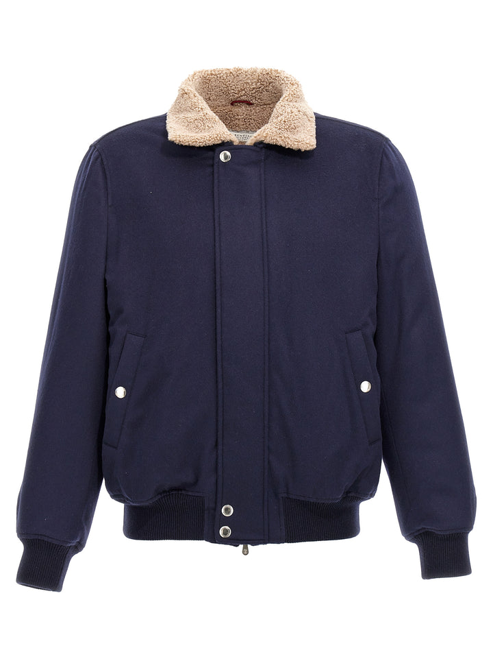 Cashmere Bomber Jacket Giacche Blu