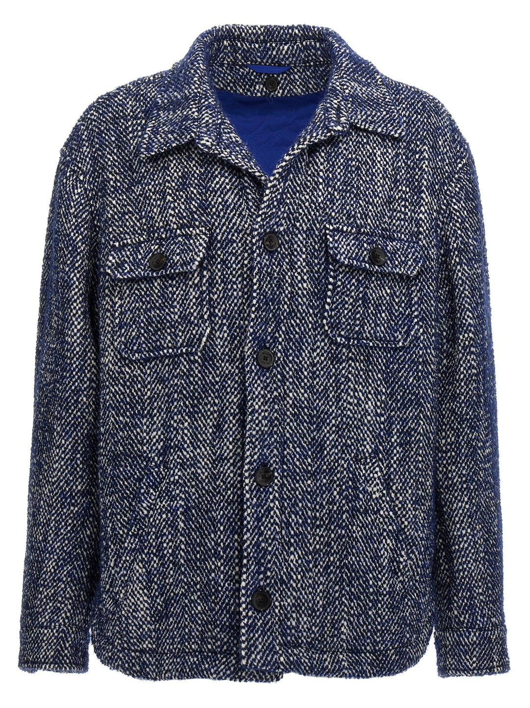 Chevron Wool Jacket Giacche Blu