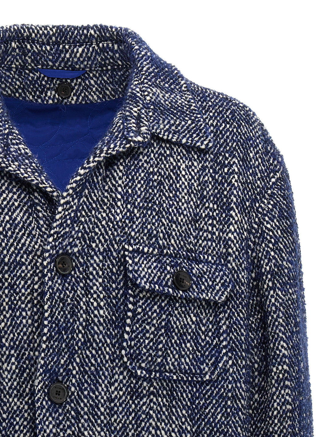 Chevron Wool Jacket Giacche Blu