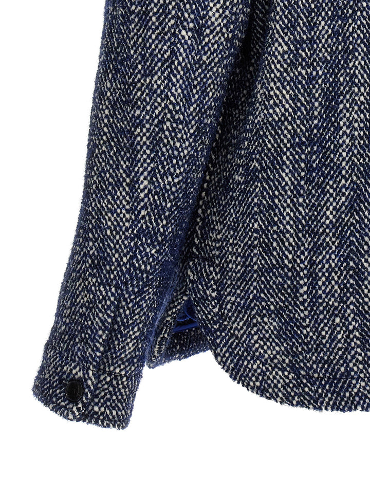 Chevron Wool Jacket Giacche Blu