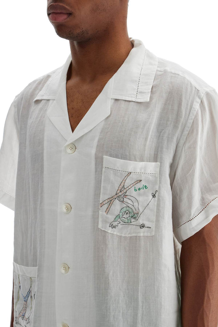 Camicia In Lino Ricamata