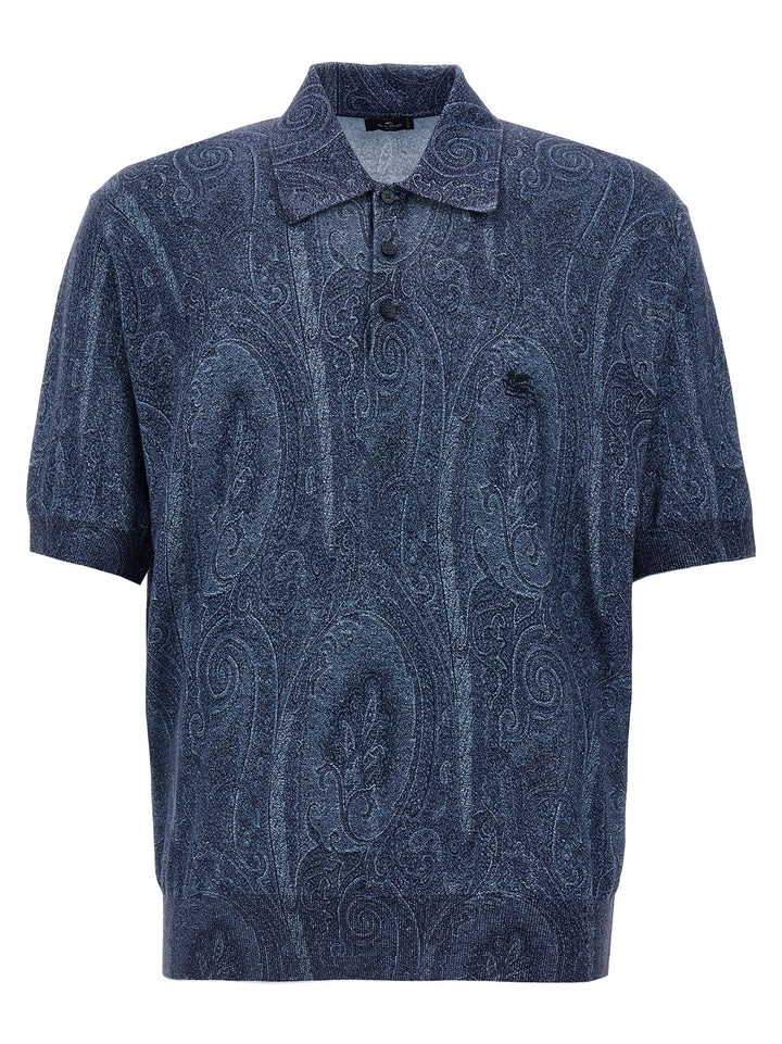 Paisley Polo Blu