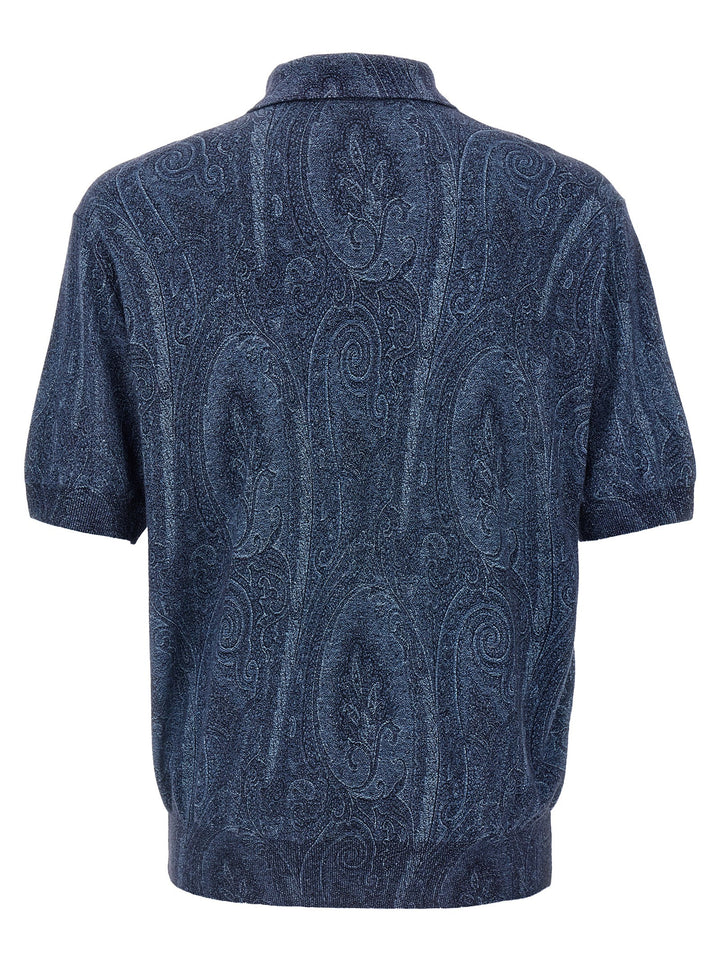 Paisley Polo Blu