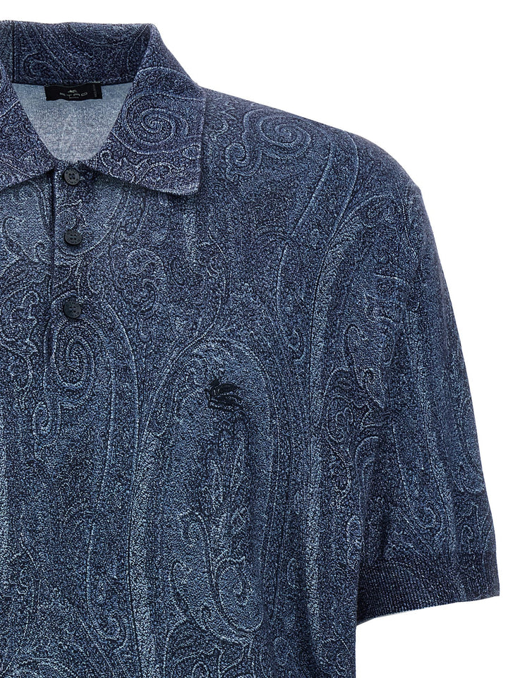 Paisley Polo Blu