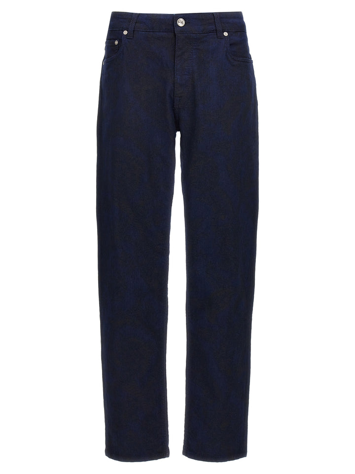 Jacquard Jeans Blu