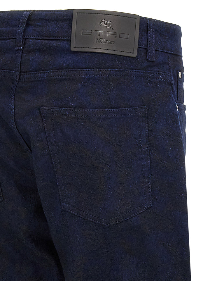 Jacquard Jeans Blu