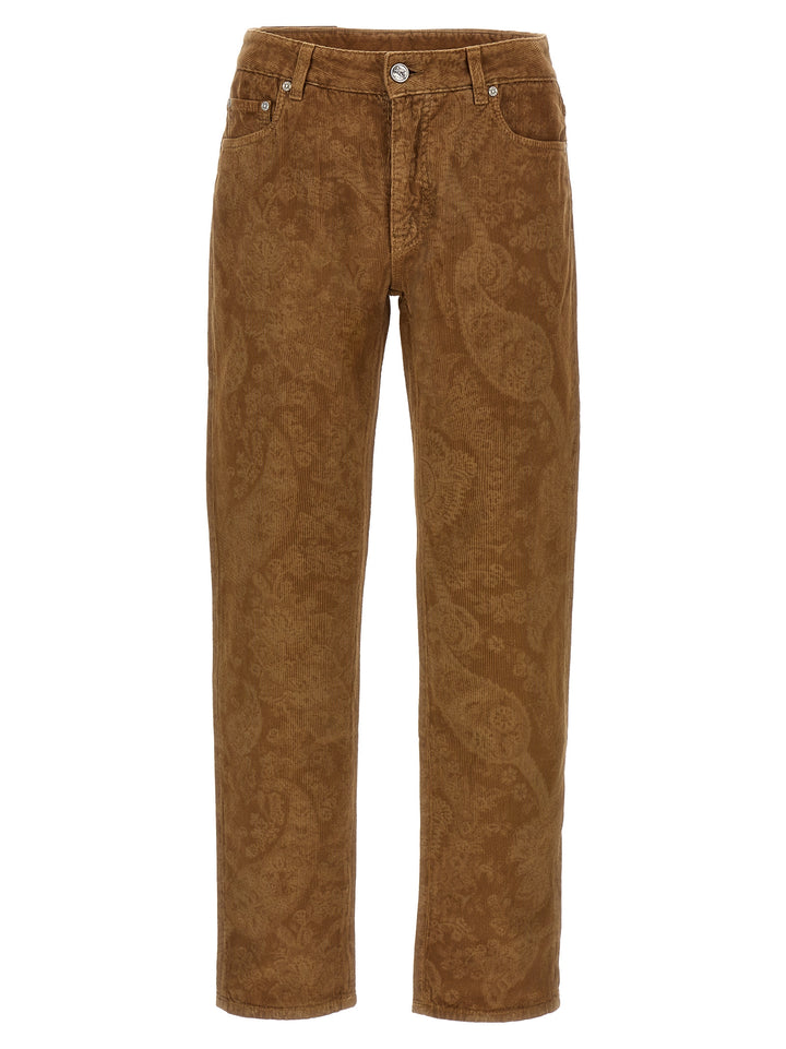 Paisley Pantaloni Marrone