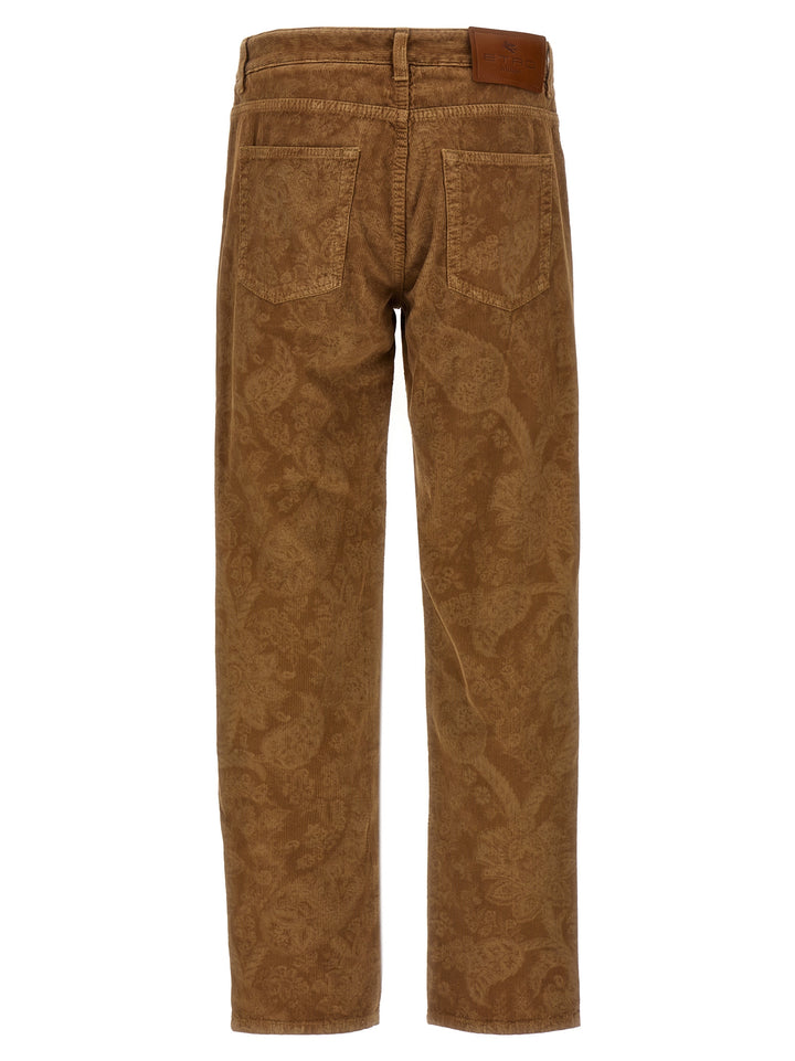 Paisley Pantaloni Marrone