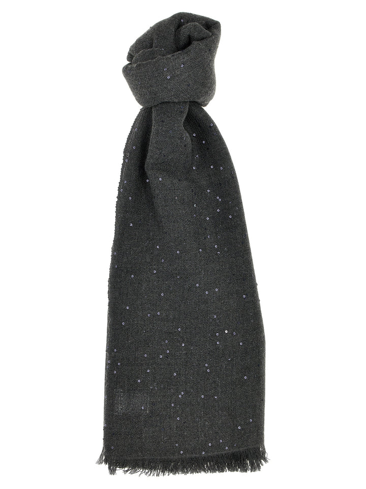 Sequin Scarf Sciarpe Grigio