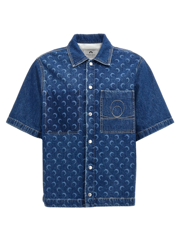 Logo Print Shirt Camicie Blu