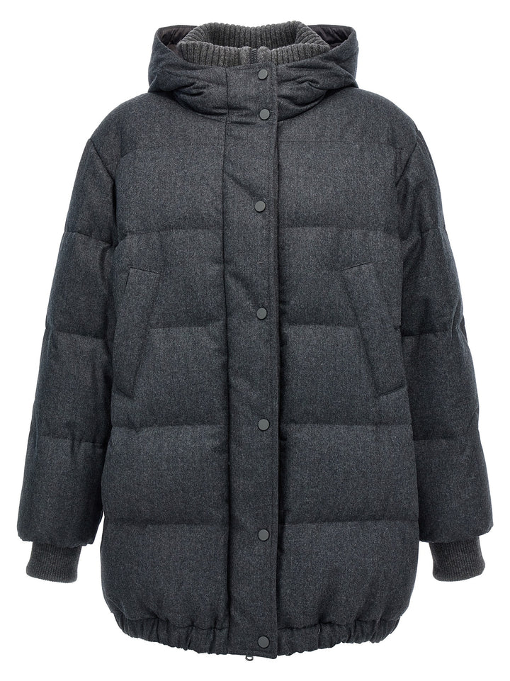 Padded Wool Down Jacket Giacche Grigio