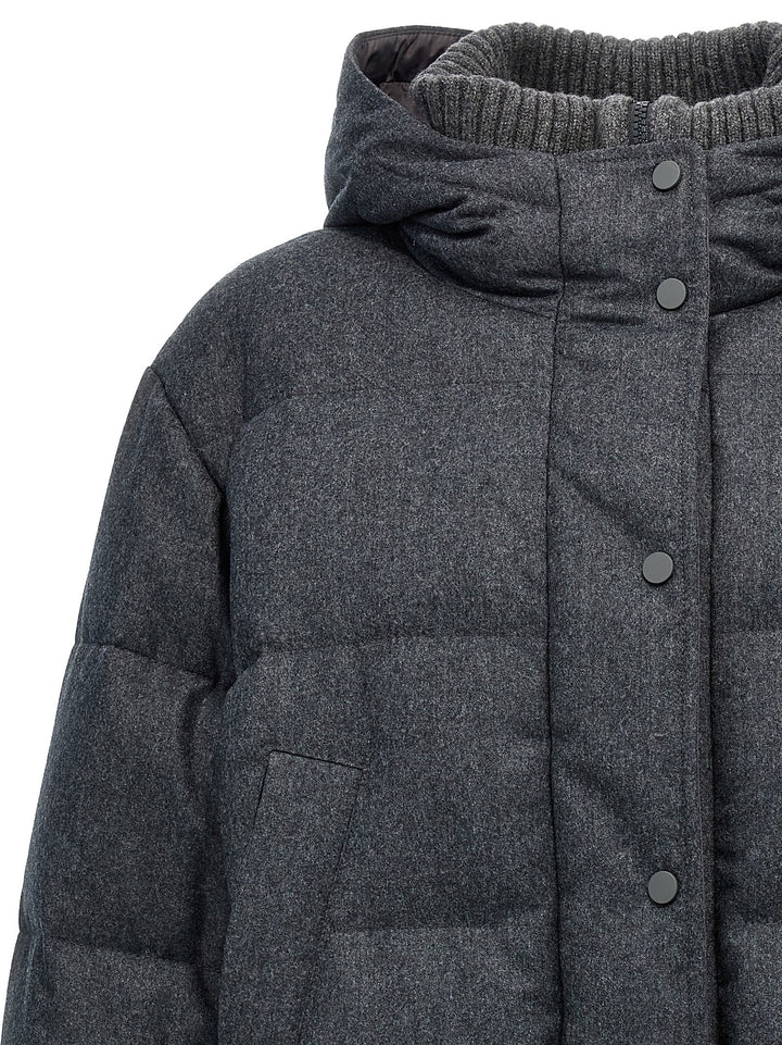 Padded Wool Down Jacket Giacche Grigio