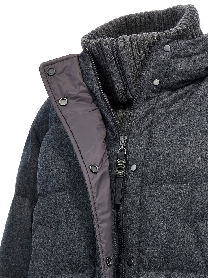 Padded Wool Down Jacket Giacche Grigio