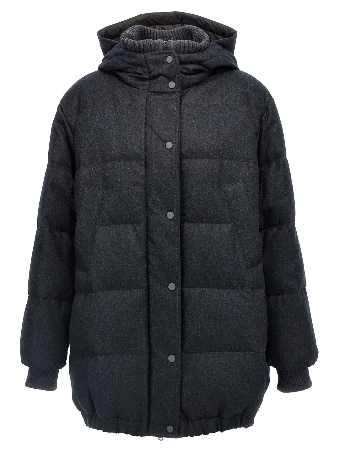 Padded Wool Down Jacket Giacche Grigio