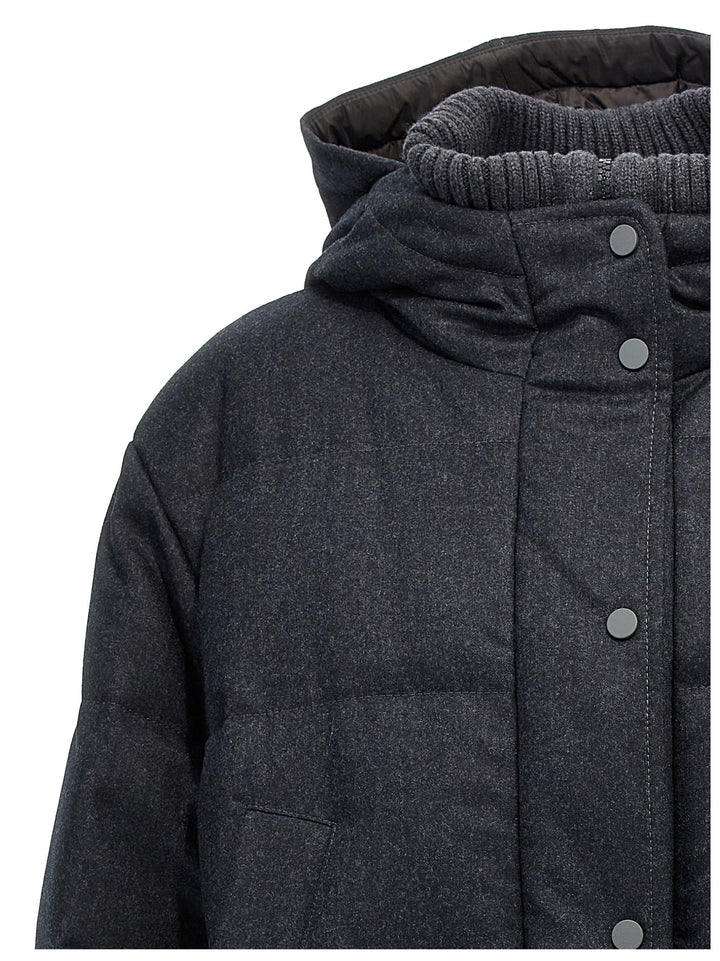 Padded Wool Down Jacket Giacche Grigio