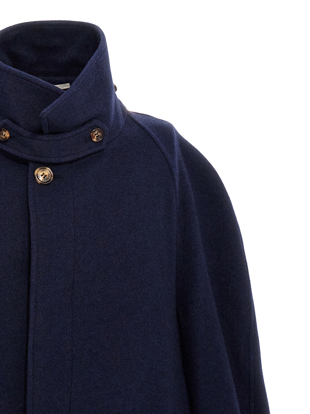 Single-Breasted Cashmere Coat Trench E Impermeabili Blu