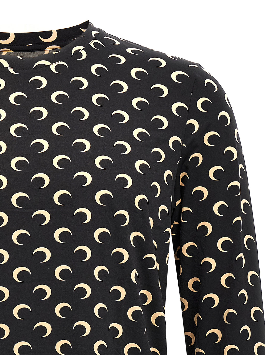 Moon Printed Jersey Top Nero