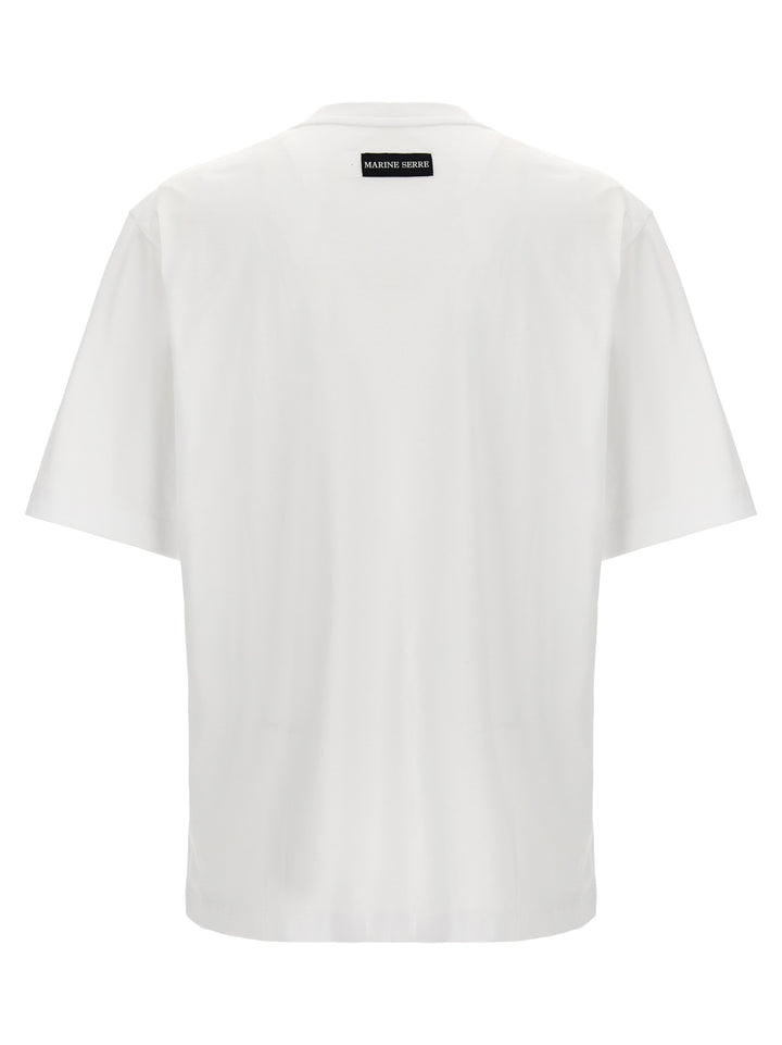 Logo Embroidery T Shirt Bianco