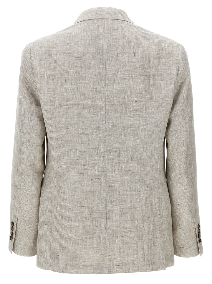 Single-Breasted Blazer Beige