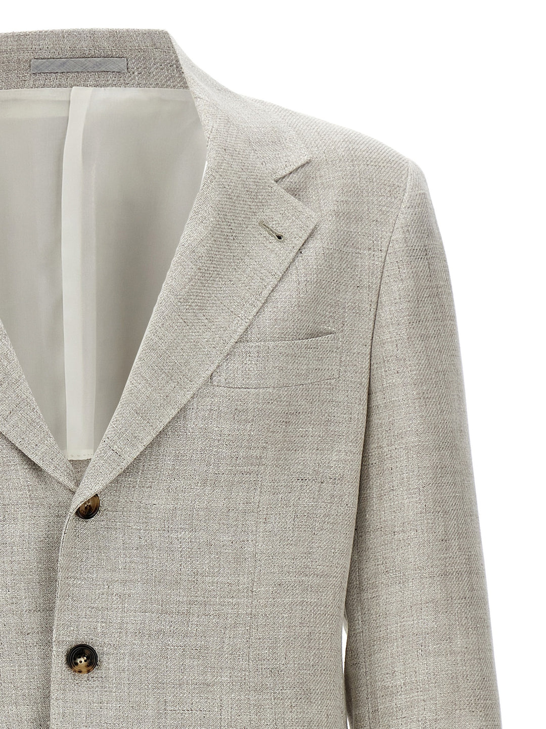 Single-Breasted Blazer Beige