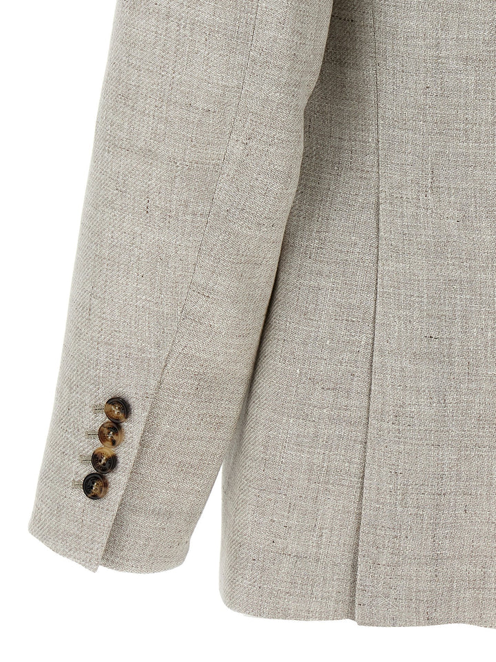 Single-Breasted Blazer Beige