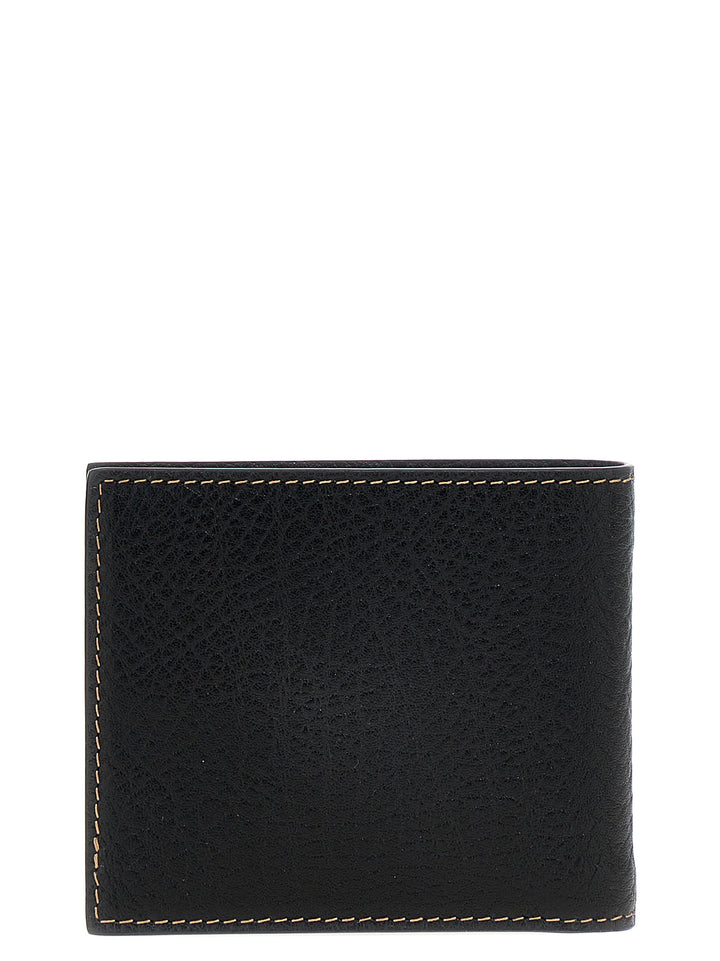 Leather Wallet Portafogli Nero