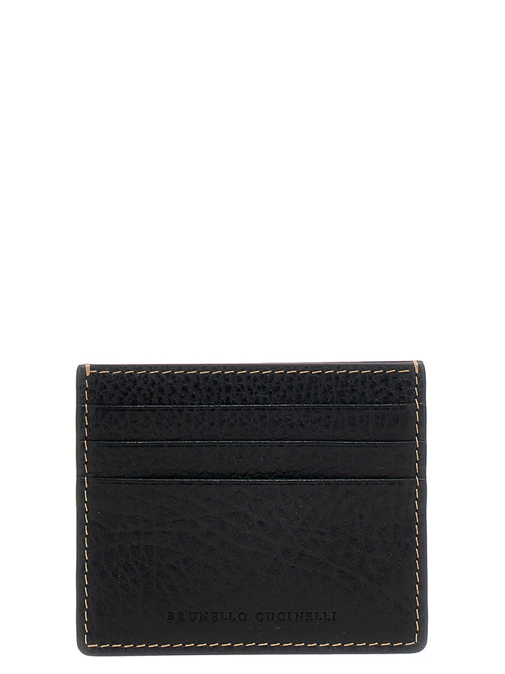 Leather Cardholder Portafogli Nero