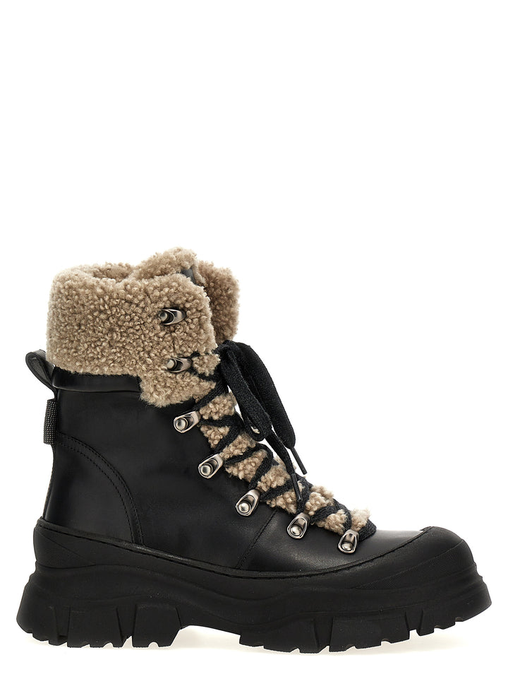 Sheepskin Ankle Boots Stivali E Stivaletti Nero