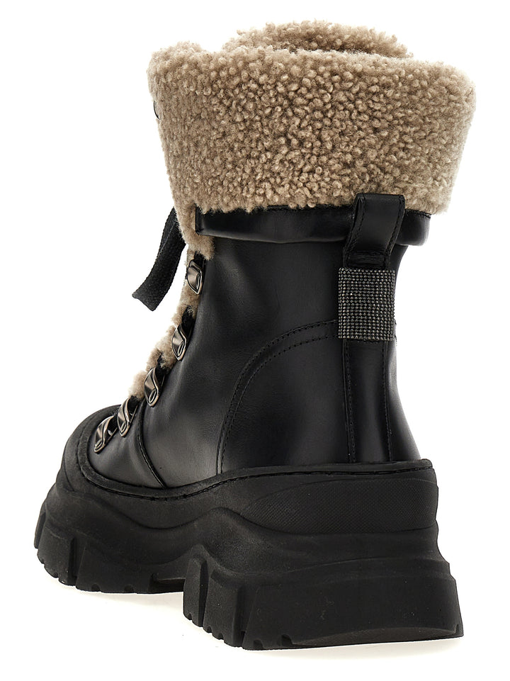 Sheepskin Ankle Boots Stivali E Stivaletti Nero