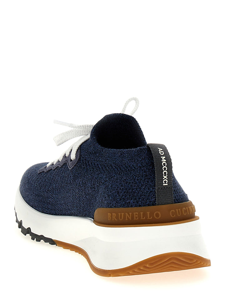 Knitted Sneakers Blu