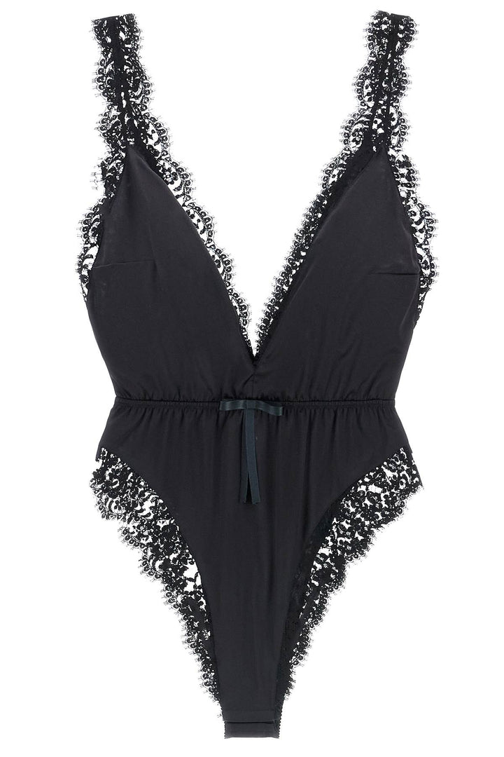 Body Lingerie In Seta E Pizzo