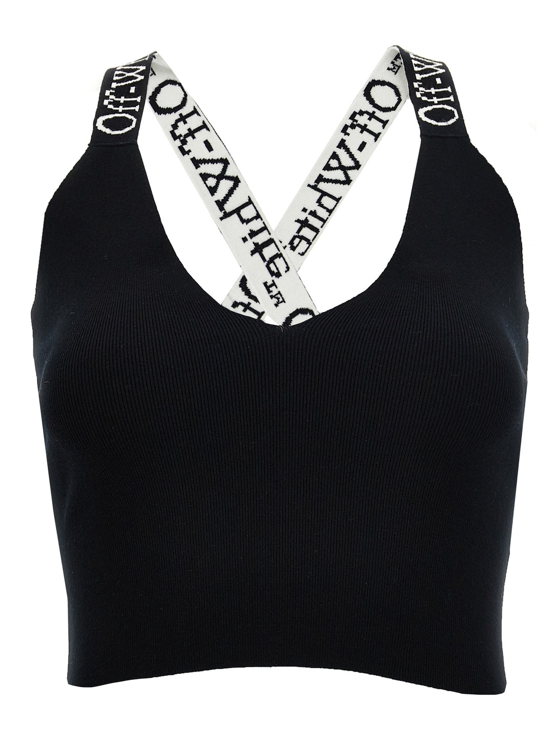 Logoband Top Bianco/Nero