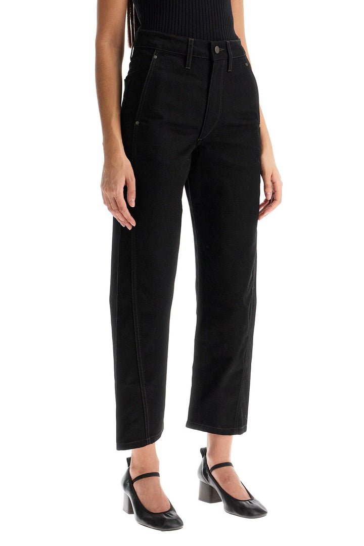 Pantaloni Cropped Con Cuciture Ritorte