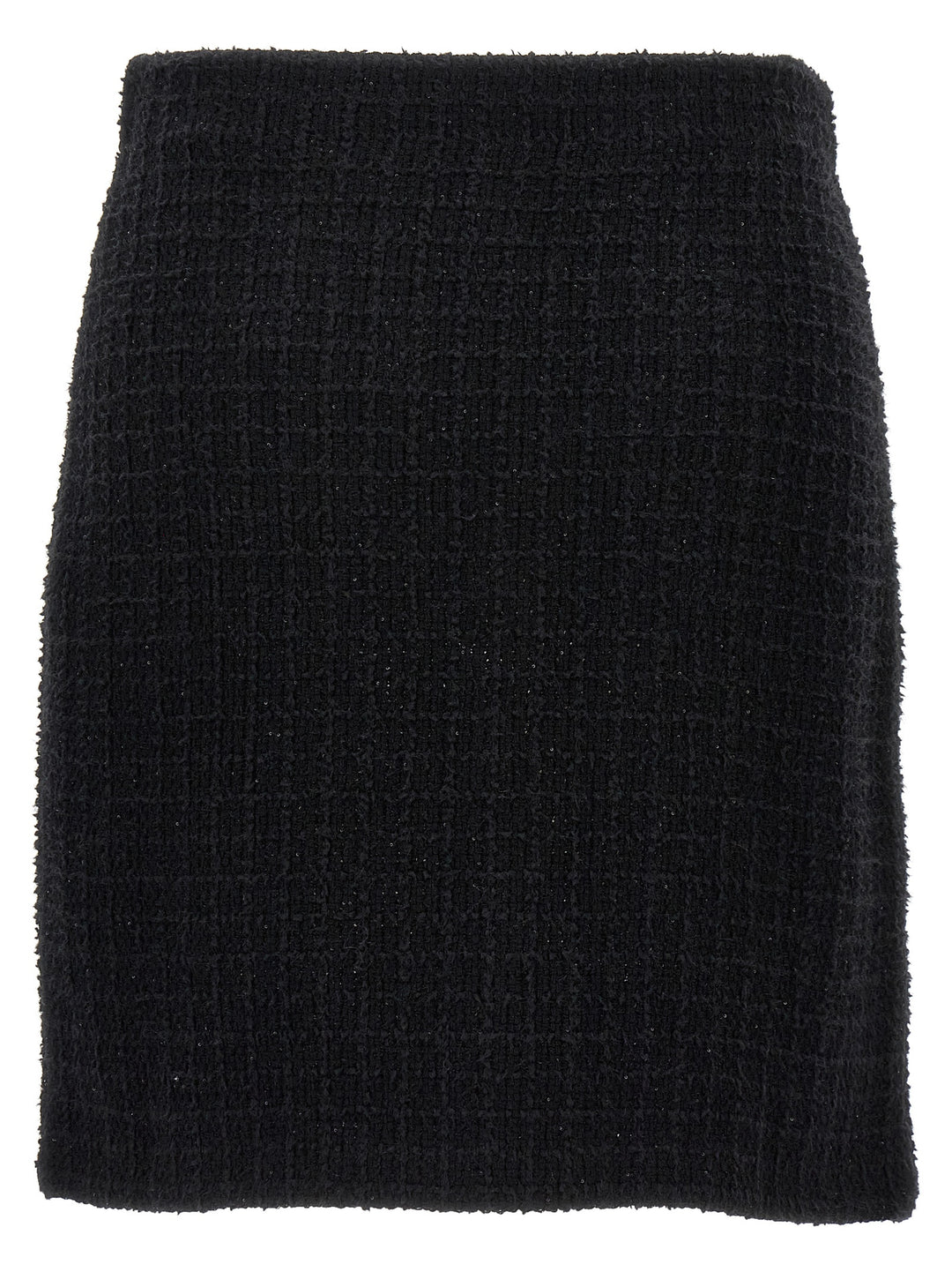 Black Jewel Button Knit Mini Gonne Nero