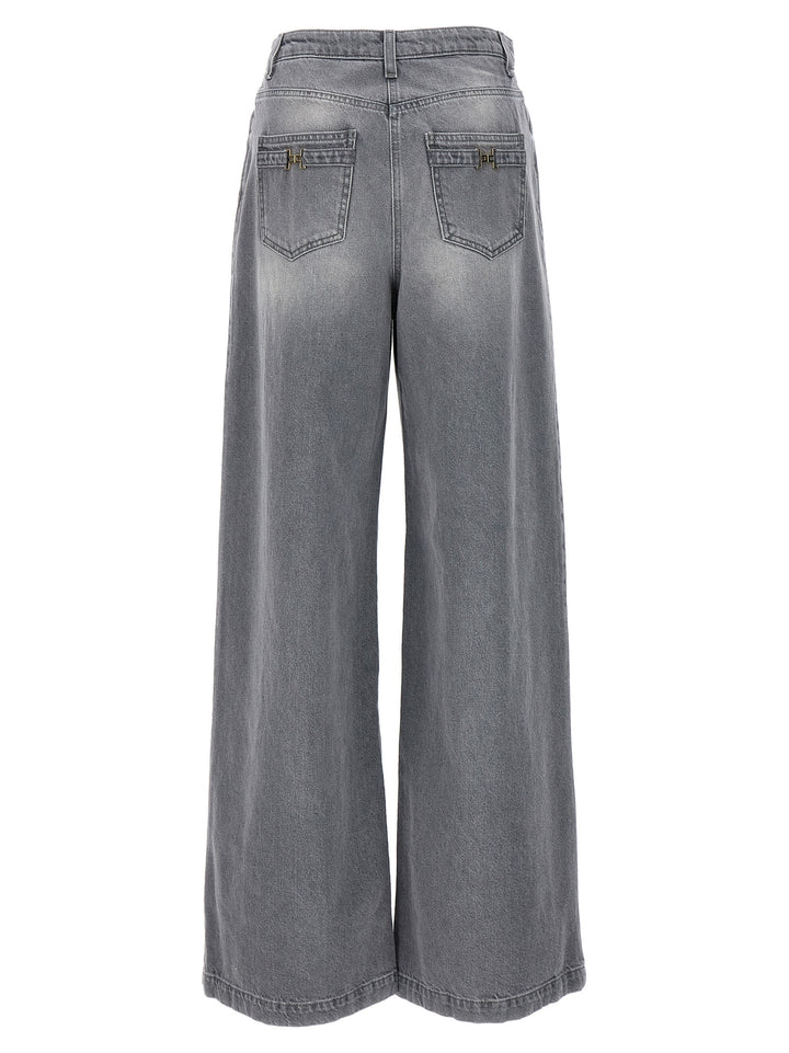 Wide Leg Jeans Grigio