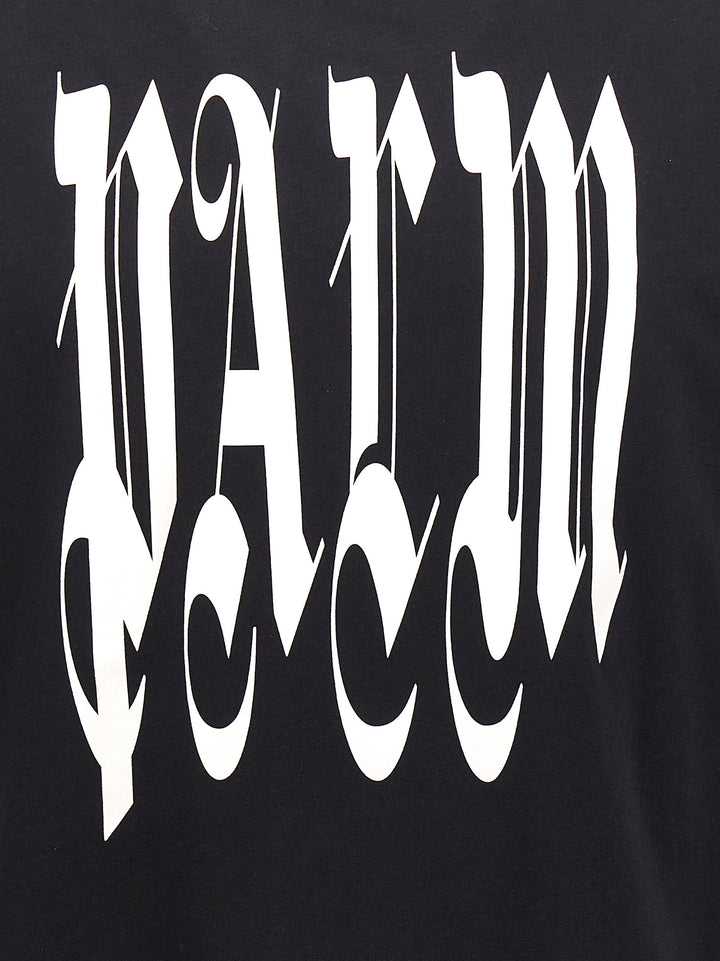 Gothic Palm T Shirt Bianco/Nero